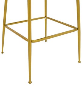 Σκαμπό bar Impel μεταλλικό χρυσό-βελούδο μαύρο 2αδα 48x61x103 εκ.