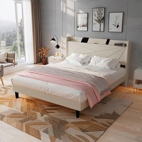 Επενδυμένο κρεβάτι Ambrey-Mpez