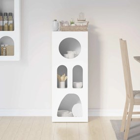 vidaXL Πλαϊνό γραφείο Λευκό 40 x 35 x 100.5 εκ Επεξεργασμένο ξύλο