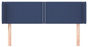 Κεφαλάρι με Πτερύγια Μπλε 147x16x78/88 εκ. Υφασμάτινο 3118632