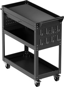 VEVOR 4-Tier Tool Cart on Wheels 350 lb Rolling Work Cart with Drawer &amp; Pegboard