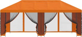 vidaXL Κιόσκι με Πλαϊνές Τοίχους 6 x 3 m Πορτοκαλί