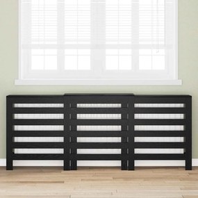 vidaXL Καπάκι Καλοριφέρ Μαύρη Δρυς 205 x 21,5 x 83,5 cm