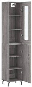 vidaXL Μπουφές Sonoma Γκρι 34,5 x 34 x 180 εκ. από Επεξεργασμένο Ξύλο