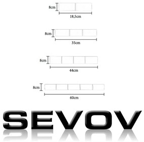 Απλίκα Sevov CY191/2 απο Γυαλί με Μαύρη Ρίγα 35x5x8 εκ.