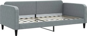 vidaXL Καναπές Κρεβάτι Συρόμενος Αν. Γκρι 100 x 200 εκ. Ύφασμα
