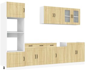 vidaXL Σετ Ντουλάπια Κουζίνας 7 Τεμαχίων Kalmar Επεξεργασμένο Ξύλο