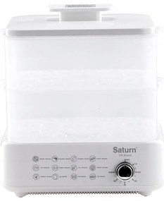 Ατμομάγειρας Saturn ST-EC1187, 1500W, 12 l, Αυτόματη διακοπή, Ένδειξη στάθμης νερού, Λευκό