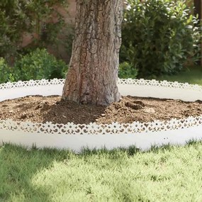 vidaXL Περιγράμματα γκαζόν 20 pcs 103 x 0,05 x 22 εκ Ατσάλι Λευκό