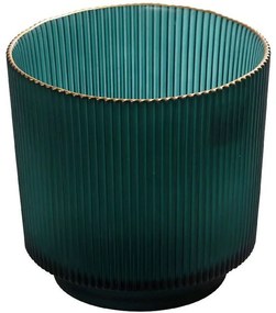Διακοσμητικό Βάζο Mystery DAC1813 15x15x14cm Green-Gold Espiel Glass