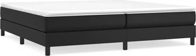 vidaXL Κρεβάτι Boxspring με Στρώμα Μαύρο 200x200 εκ. Συνθετικό Δέρμα