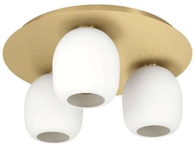 Φωτιστικό Οροφής-Πλαφονιέρα Manzanares 900304 45x19cm 3xE27 40W White-Gold Eglo
