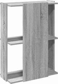 vidaXL Βιβλιοθήκη 3 Επιπέδων Γκρι Sonoma 60x30x80 εκ. Επεξεργ. Ξύλο
