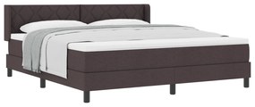 vidaXL Κρεβάτι με ελατήρια Σκούρο Καφέ 180 x 200 cm Ύφασμα και αφρός