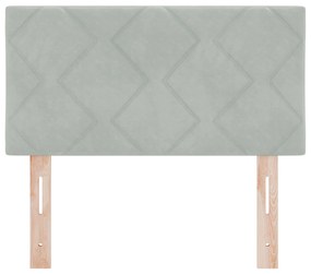 vidaXL Κεφαλάρι LED Ανοιχτό Γκρι Σετ 2 Ανοιχτό γκρι Ταπετσαρία 80 εκ.