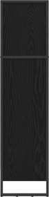 vidaXL Βιβλιοθήκη 80 x 30 x 121 εκ Επεξεργασμένο Ξύλο Μαύρη Οξυά