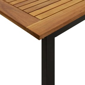 Τραπέζι Κήπου Με Πόδια σε Σχήμα U 180x90x75 εκ. Μασίφ Ακακία - Καφέ