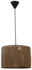 Φωτιστικό Οροφής Kyoto 31-1250 Φ30cm Brown-Black Heronia Metal,Bamboo