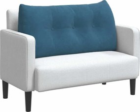 vidaXL Μαξιλάρι Πλάτης Μπλε 100 x 24 x 50 εκ Βελούδο