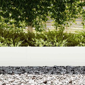 vidaXL Περίγραμμα γκαζόν 10 pcs 100 x 0,05 x 30 εκ Λευκό