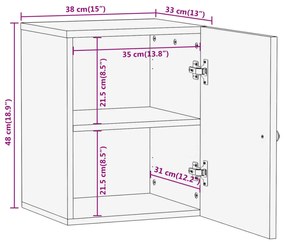 ΝΤΟΥΛΑΠΙ ΜΠΑΝΙΟΥ ΕΠΙΤΟΙΧΙΟ 38X33X48 ΕΚ. ΑΠΟ ΜΑΣΙΦ ΞΥΛΟ ΜΑΝΓΚΟ 356911