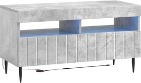 vidaXL 3 Τεμάχια LED Τηλεοπτική Ντουλάπα ZWOLLE Γκρι Σκυροδέματος