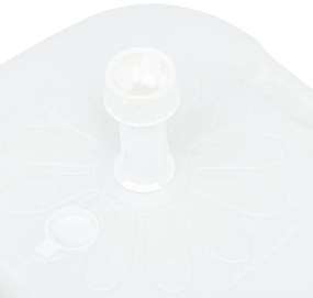 vidaXL Βάση Ομπρέλας Λευκή 16 Λίτρα Πλαστική για Άμμο / Νερό