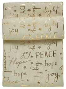 Χριστουγεννιάτικο Runner Polyester 45x140εκ. Christmas 0715 Μπεζ-Χρυσό Das Home