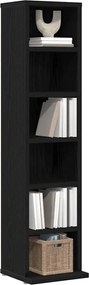 ντουλάπι CD vidaXL Μαύρη δρυς 21x20x88 cm Κατασκευασμένο ξύλο