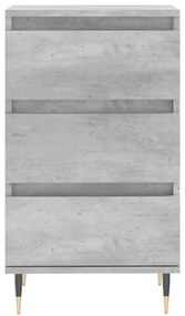 Κομοδίνο Γκρι Σκυροδεμ. 40 x 35 x 70 εκ. από Επεξεργασμένο Ξύλο - Γκρι