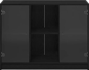 vidaXL Πλαϊνό γραφείο Μαύρη Οξυά 100 x 37 x 75.5 εκ