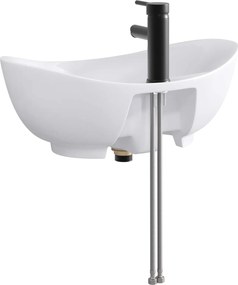 vidaXL Νιπτήρας μπάνιου Ματ Μαύρο 59 x 35 x 21 cm Κεραμικό