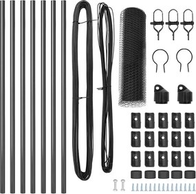vidaXL Στύλος Περιφράξεων Γκρι 10 x 0,4 μ (13 mm πλέγμα)
