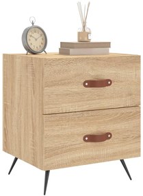 vidaXL Κομοδίνα 2 τεμ. Sonoma Δρυς 40 x 35 x 47,5 εκ. Επεξεργ. Ξύλο