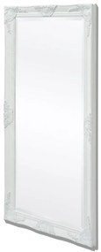 vidaXL Καθρέφτης Τοίχου με Μπαρόκ Στιλ Λευκός 120 x 60 εκ.