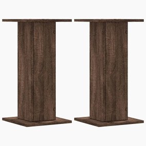 vidaXL Βάσεις Φυτών 2 Τεμ. Καφέ Δρυς 30x30x60 εκ. Επεξεργασμένο Ξύλο