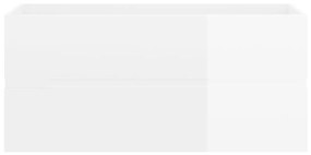 vidaXL Ντουλάπι Μπάνιου με Νιπτήρα Γυαλιστερό Λευκό από Επεξ. Ξύλο