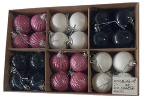 Σετ Χριστουγεννιάτικες μπάλες - 4cm - 24pcs - 023292-023292