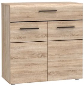 ΜΠΟΥΦΕΣ SOLO 80X41X82CM SONOMA ΜΕ WENGE ΚΑΙ MDF ΚΑΜΠΥΛΩΤΟ ΤΕΛΕΙΩΜΑ ΣΤΙΣ ΠΟΡΤΕΣ