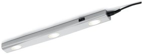 Γραμμικό Φωτιστικό Πάγκου 3xLED 1W Τιτάνιο Aragon 273170387 Trio Lighting-273170387-Ασημί 273170387