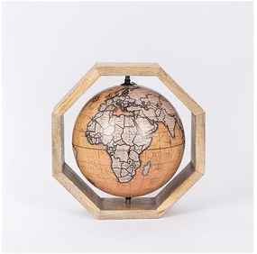 Υδρόγειος Μεταλλική Χρυσό & Πράσινη 20x27x27εκ 752-19018 Estheti-752-19018-Χρυσό 752-19018