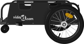 vidaXL Τρέιλερ Ποδηλάτου Μαύρο Ύφασμα Oxford/Σίδηρος