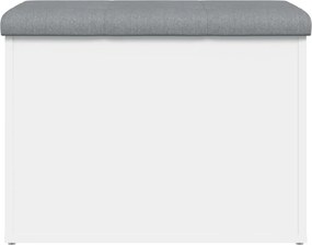 vidaXL Πάγκος Αποθήκευσης Λευκός 62x42x45 εκ. από Τεχνητό Ξύλο