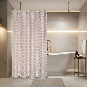 Κουρτίνα Μπάνιου 3122 Taupe Greenwich Polo Club 240Πx180Υ Πολυέστερ