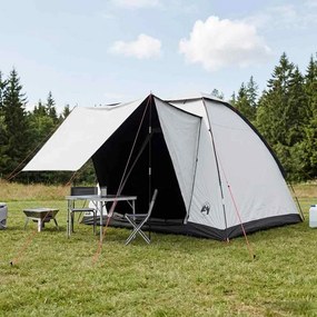 vidaXL Σκηνή Camping 2 ατόμων Λευκό Μαύρο Πολυεστέρας και Χάλυβας