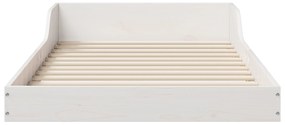 vidaXL Σκελετός Κρεβατιού Λευκό 90 x 200 cm Μασίφ ξύλο πεύκου