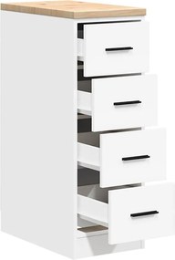 vidaXL ντουλάπι αποθήκευσης γκαράζ Λευκό 30x51x85 εκ μασίφ ξύλο πεύκο