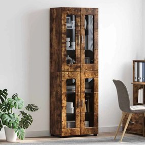 vidaXL Highboard με ράφι FLORIN Καπνιστό Δρύς 60 x 35 x 182 εκ.