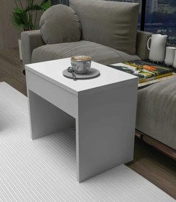 Stewehome Τραπεζάκι Σαλονιού με Ράφι & Πλαϊνά Βοηθητικά Τραπεζάκια λευκό 100x40x37 cm