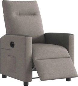 vidaXL Πολυθρόνα Ανακλινόμενη Ηλεκτρική Taupe Υφασμάτινη